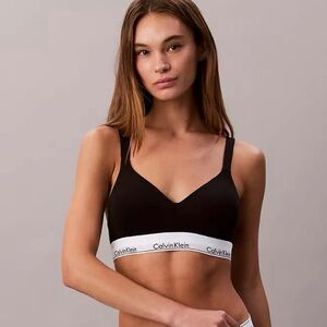 Calvin Klein Black V-Neck Push-Up Bralette